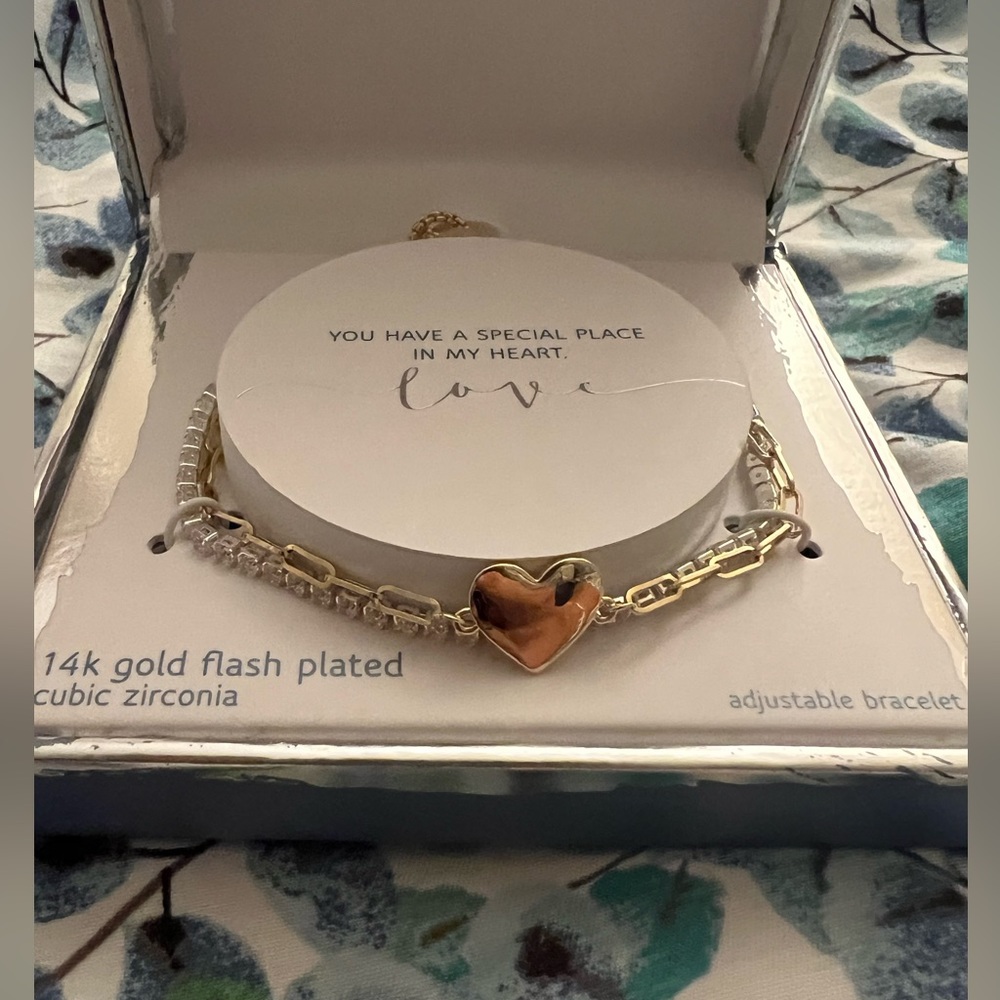 New 14K Gold Flash Plated Love Bracelet